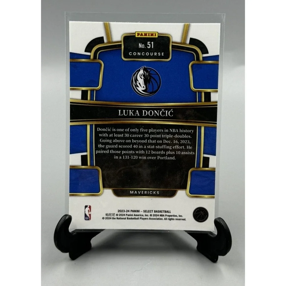 2023-24 Panini Select LUKA‎ DONCIC Blue Concourse #51 Dallas Mavericks